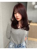 【KASUMI天神美容室】ミディアムレイヤー×カシスブラウン