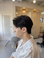 メンズカット バイ ソイクフ(メンズカット by SOY-KUFU)&nbsp;20代30代40代◎ブルーブラックフェザーパーマ