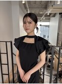 20代30代大人可愛い◎グレージュタイトにカチモリヘアセット
