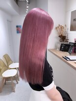 ベレーザ 渋谷神南(Beleza) 16225ブリーチ＆ダブルカラーローズブラウンダークレッドロング