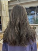 ブリーチなしダブルカラーオリーブグレージュ秋冬カラーレイヤー