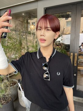 ゼストカロン(ZEST Kalon) ボルドーカラー メンズショート 吉祥寺 (ibu)