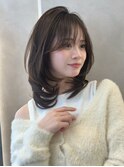 韓国レイヤーカットミディアムハッシュカット20代30代ナチュラル