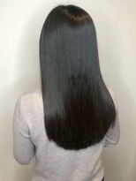 リアン 横須賀中央店(Lien)&nbsp;縮毛矯正 ストレート アッシュブラック ロング 黒髪 艶髪 20代