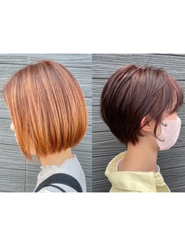 ダメージレスに特化した技術×退色後まで計算したカラーで、色落ちまでも長く楽しめるのが人気の秘訣★