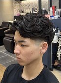 強さ調整可能、海外風オールバックパーマ”ラルフカール“