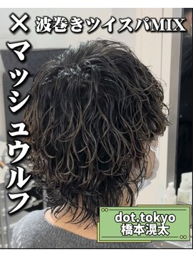 メンズ サロン ドット トウキョウ 町田店(men's salon dot. tokyo) マッシュウルフ×波巻きツイスパmix