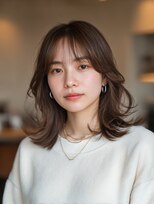 ラファンジュ ヘアー クレオ(Rohange hair Creo)&nbsp;外ハネミディ 大人女子 前髪あり