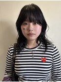 バタフライレイヤーカット/海外風レイヤー/透明感ブラック