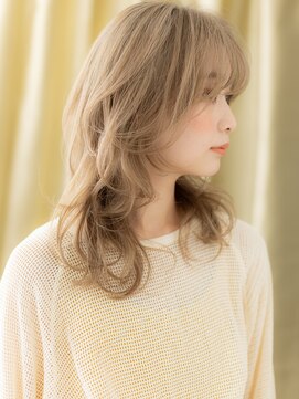 カバーヘア ブリス 大宮西口(COVER HAIR bliss) ハイトーンカラー小顔ハイレイヤーウルフカットX大宮20代30代