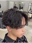 熊本メンズサロン シャドウパーマ 波巻きスパイラル