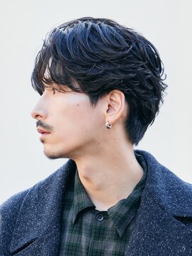 フィフス(fifth) 韓国センターパート毛流れフェザーパーマビジネスヘア刈り上げ