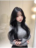 色気のある上品さと可愛さをmixした韓国ヘア