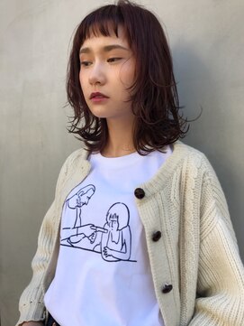 ヘアサロンエム 渋谷店(HAIR SALON M) 外ハネボブ　アッシュブラウン　ネオウルフ　デザインカラー