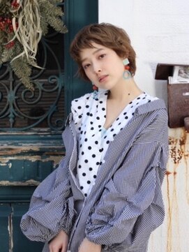 エムスラッシュ みなとみらい馬車道店(M SLASH) M.SLASH馬車道/暖色系カラー/くせ毛風/オン眉/ショートマッシュz