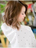 大人かわいいかきあげ前髪小顔くせ毛風カールa志木20代30代40代