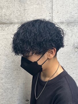 オーバルバイアピッシュ(OVARL by apish) 波巻きスパイラルパーマ/マッシュスタイル/ツイストパーマメンズ