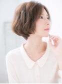 ひし形フォルム＆センターパートが作る小顔美人f古河30代40代