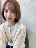 【トレンド】韓国スタイルボブ タンバルモリ ベージュカラー