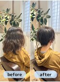 くせ毛を毛束に♪ショートヘア