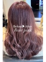 トリコ心斎橋(trico)&nbsp;ブリーチ有☆可愛い色ローズピンクベージュ