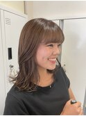 切りっぱなしボブ/エアリーロング/美髪/ピンクブラウン/茅ヶ崎