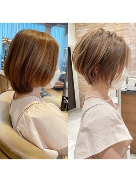 バンプ ギンザ(BUMP GINZA) 30代/40代/50代/前下がりショートボブ×透明感カラー【NAYUMI】