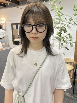 アルコイリスバイドールヘアー(ARCOIRIS by Dollhair) アッシュオリーブネイビーグレーレイヤーロングメンズライク都島