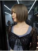 【GEEKS渋谷】ハイトーングレージュ/レイヤーボブ/冬カラー/小顔