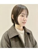 ミニボブ/オリーブベージュ/ワイドバング/横浜