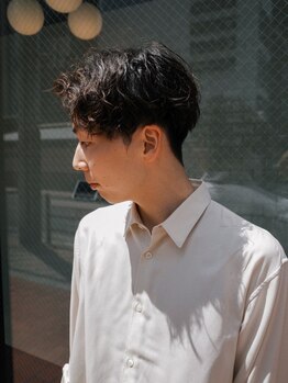 ブラウン バイ イフ 福島(BROWN by if)の写真/【福島/西梅田】20～30代多数！メンズカット&パーマ特化型サロン/カット+パーマ7900円～/3500円～