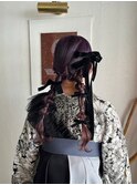 ガーリーゆるふわツイン 成人式ヘアセット