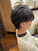 美容室 メザミー MESAMIES ワックスなし爽やかアップバングショートカット