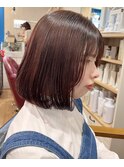 暖色カラーボブ【安佐南区】
