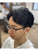 <理容室>ネオ七三×ニュアンスパーマ/虎ノ門/神谷町/赤坂/パーマ
