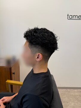 タメ(tame-) サーフカール/フェザーパーマ/ブルーブラック【都賀/メンズ】