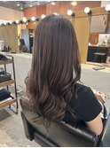 ブリーチなしミルクティーブラウン顔周りレイヤーカット韓国ヘア
