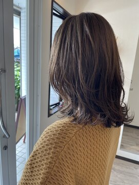 リュンヌ 門前仲町(lune) 切りっぱなしボブハイライトベージュカラーショートレイヤーロブ