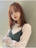 ミディアム/レイヤーカット/オレンジ/秋カラー/トリートメント