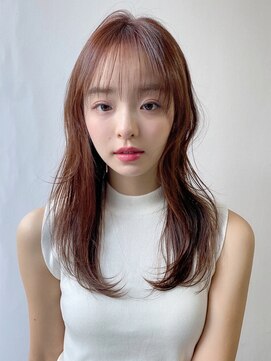 エトラ 渋谷店(etora) 韓国ヘア レイヤーカット 小顔 ココアベージュ 黒髪"