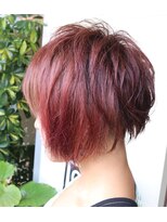 ラピッツヘアデザイン(la Pitt's hair design)&nbsp;ベリーピンクな刈り上げ前下がりショート☆