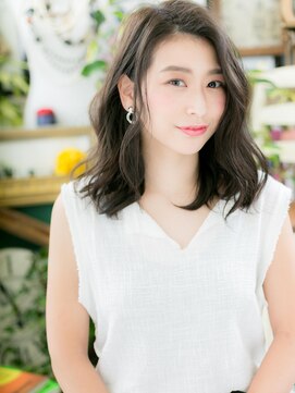 カバーヘア ブリス 戸田公園西口店(COVER HAIR bliss) *bliss戸田公園*かきあげ色っぽい…くせ毛風大人ロブスタイルa!