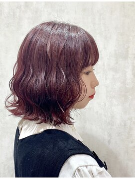 リー 梅田(Lee) Lee梅田★ゆるふわボブ×ラズベリーピンク