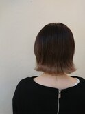 【切りっぱなしボブ】ブラウン系の【裾カラー】10代20代30代