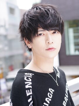 アクロス(AKROS) 黒髪ナチュラルマッシュウルフ