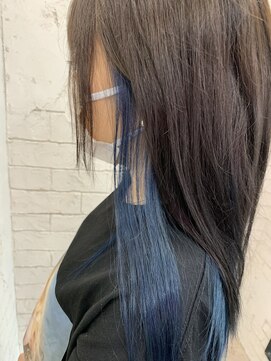 アジールヘア 所沢プロペ通り店(agir hair) インナーネイビー