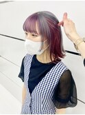 アッシュグレー×パープルピンク