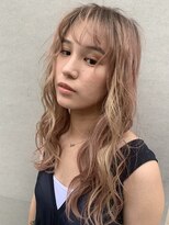 ヘアー アレス(hair ales)&nbsp;●ピンクベージュ くすみピンク インナーカラー エクステ