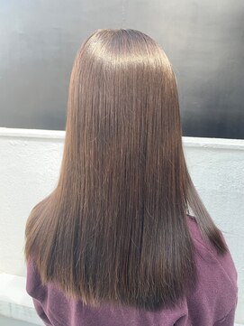 リレア 金町(Relair) 黒髪/グレーベージュ/レイヤーロング/前髪パーマ[京成金町]