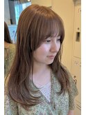 20代30代ワンカールレイヤーオトナ可愛いココアベージュカラー